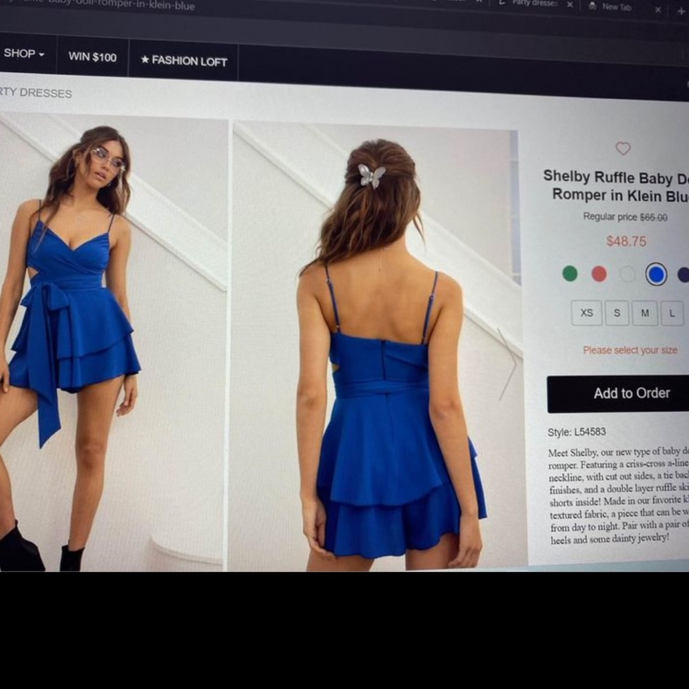Lucy In The Sky short blue dress - brand new Sizes Small